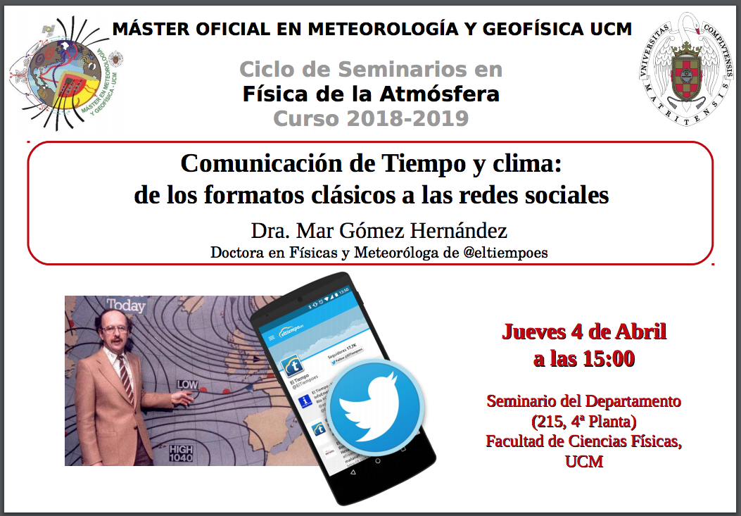 Seminario de Meteorología: Dra Mar Gómez de El Tiempo